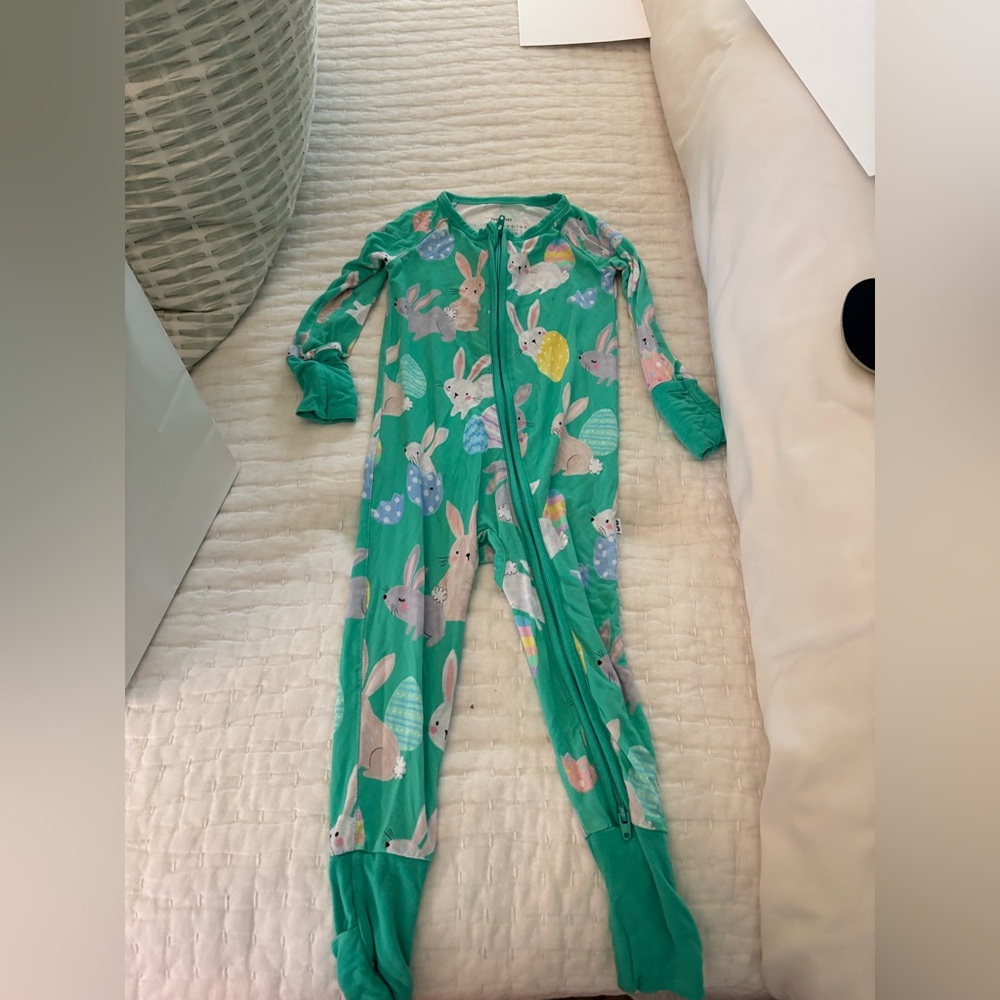 Little Sleepies Teal Baby Outfit with Playful Patterns